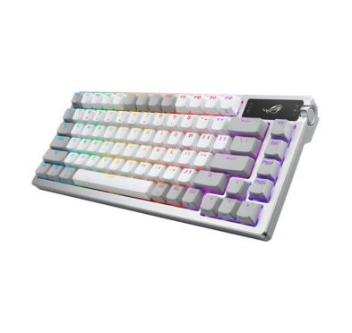 Clavier Gamer ASUS ROG AZOTH, RGB, Avec et Sans Fil, Blanc