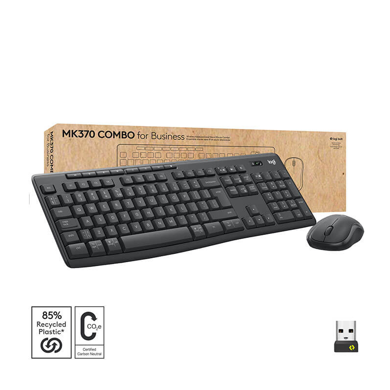 Logitech MK370 Combo clavier Souris, AZERTY, Sans Fil, Noir Logitech MK370 Combo clavier Souris, AZERTY, Sans Fil, Noir