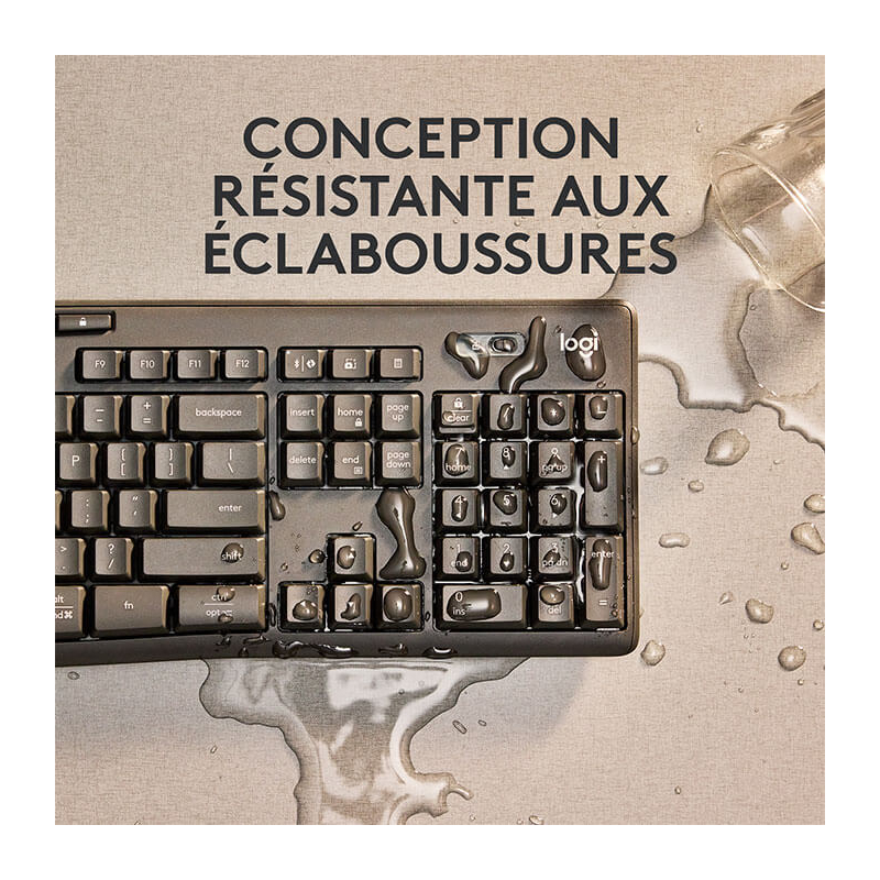 Logitech MK370 Combo clavier Souris, AZERTY, Sans Fil, Noir Logitech MK370 Combo clavier Souris, AZERTY, Sans Fil, Noir