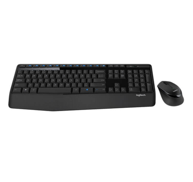 Logitech MK345 Combo clavier Souris, AZERTY, Sans Fil, Noir