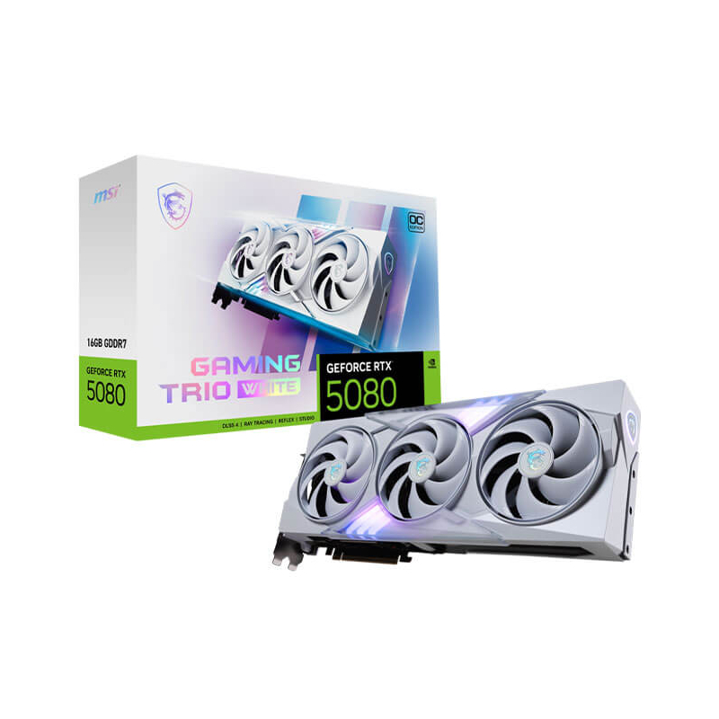 Carte Graphique MSI RTX 5080 16Go GAMING TRIO OC WHITE