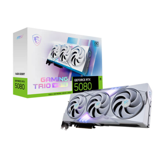 Carte Graphique MSI RTX 5080 16Go GAMING TRIO OC WHITE