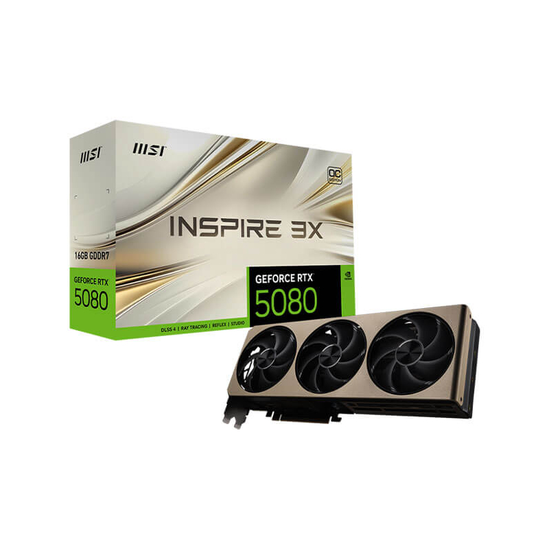 Carte Graphique MSI RTX 5080 16Go INSPIRE 3X OC