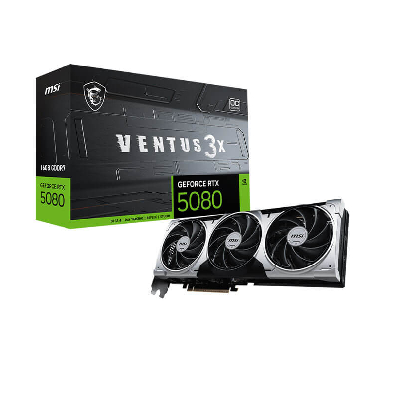 Carte Graphique MSI RTX 5080 16G VENTUS 3X OC, Black