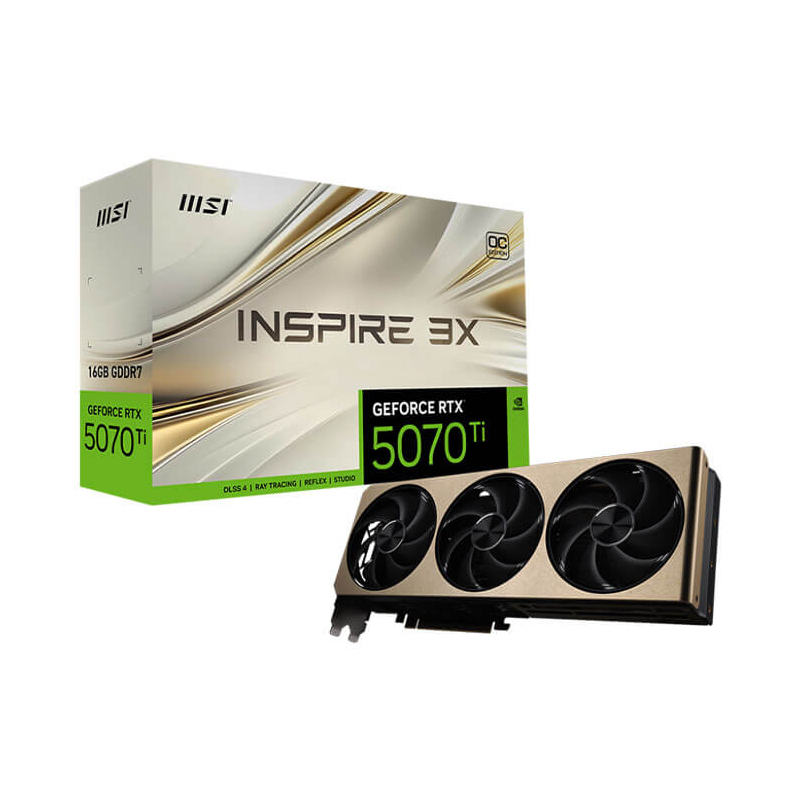 Carte Graphique MSI RTX 5070TI 16G INSPIRE 3X OC PLUS