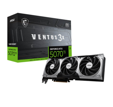 Carte Graphique MSI RTX 5070TI 16G VENTUS 3X OC, Black