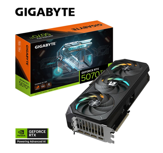 Carte Graphique GIGABYTE RTX 5070TI GAMING OC-16GD