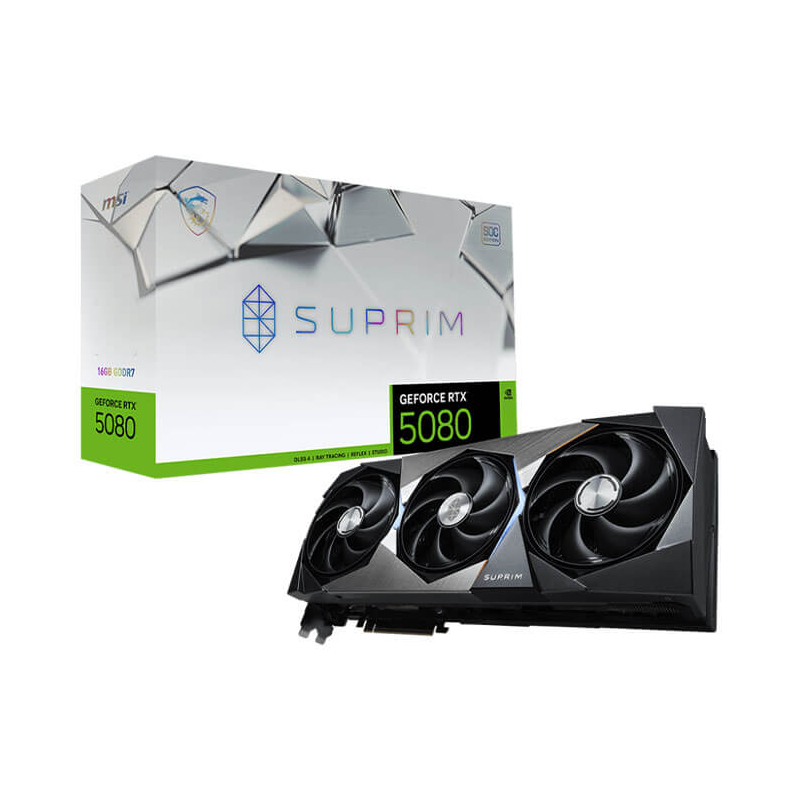 Carte Graphique MSI RTX 5080 16G SUPRIM SOC Carte Graphique MSI RTX 5080 16G SUPRIM SOC