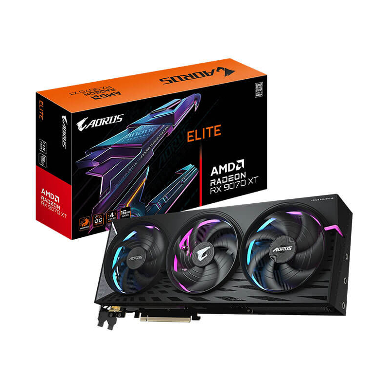 Carte Graphique GIGABYTE AORUS Radeon RX 9070 XT ELITE 16G Carte Graphique GIGABYTE AORUS Radeon RX 9070 XT ELITE 16G
