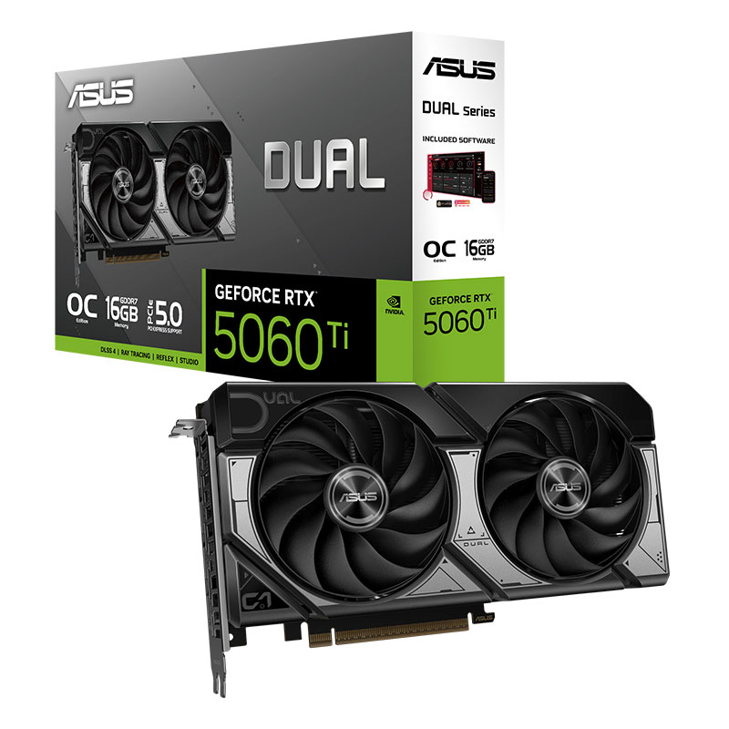 Carte Graphique ASUS DUAL RTX 5060TI O16G