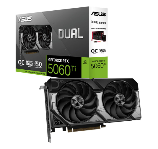 Carte Graphique ASUS DUAL RTX 5060TI O16G