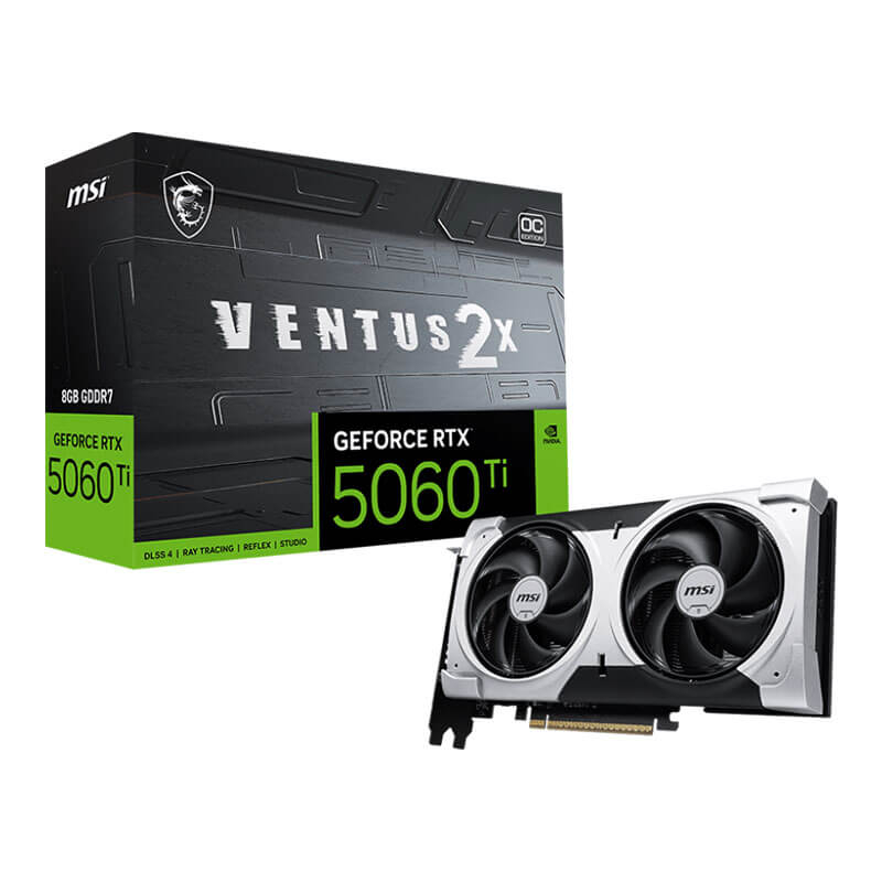 Carte Graphique MSI RTX 5060Ti VENTUS 2X OC PLUS - 8Go Carte Graphique MSI RTX 5060Ti VENTUS 2X OC PLUS - 8Go