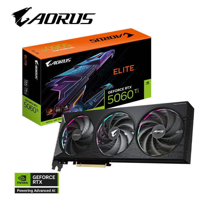 Carte Graphique GIGABYTE RTX 5060Ti AORUS E - 16Go