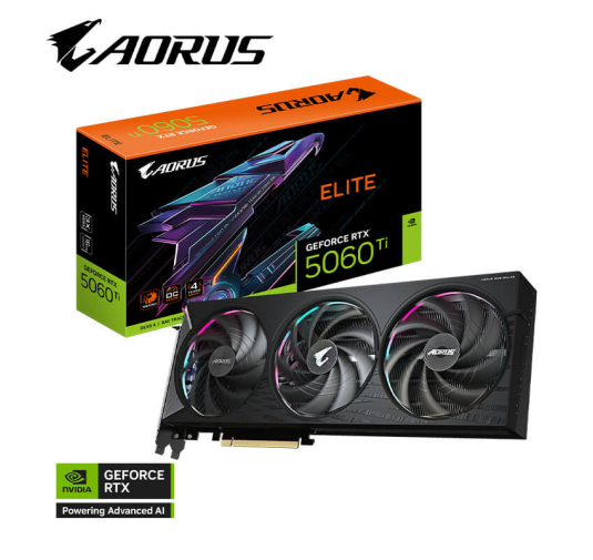Carte Graphique GIGABYTE RTX 5060Ti AORUS E - 16Go