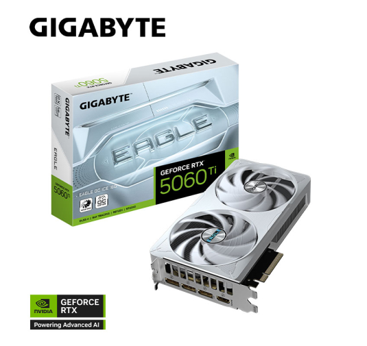 Carte Graphique GIGABYTE RTX 5060Ti EAGLE OC ICE - 16Go