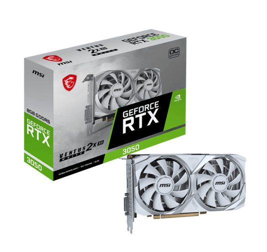 Carte graphique MSI GeForce RTX™ 3050 VENTUS 2X XS 8G OC - White