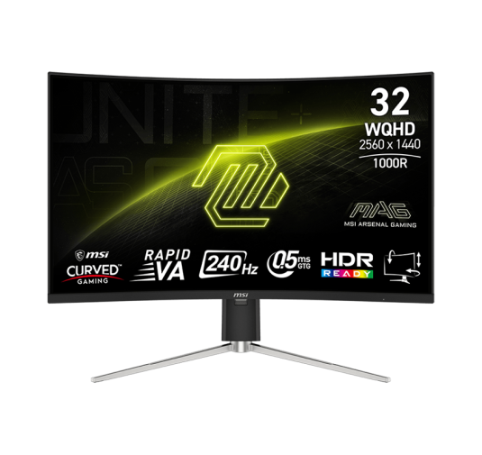Ecran Gaming Curved Msi MAG 325CQRXF E2, VA, 1ms, 32" WQHD @240Hz