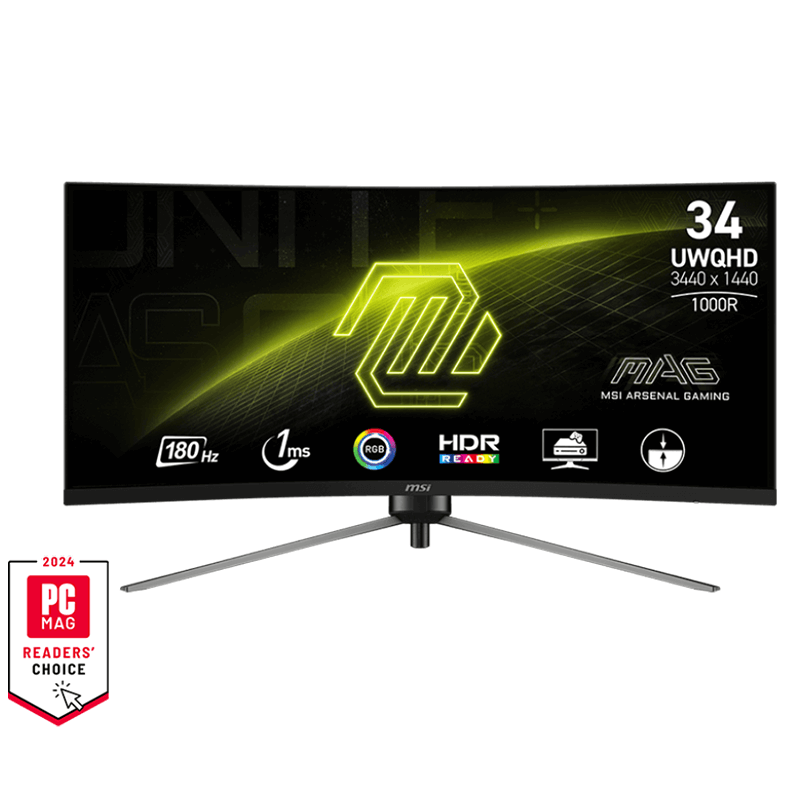 Ecran Gaming Incurvé Msi MAG 345CQR, VA, 1ms, 34" UWQHD Ecran Gaming Incurvé Msi MAG 345CQR, VA, 1ms, 34" UWQHD