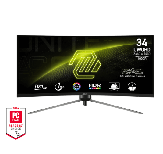 Ecran Gaming Incurvé Msi MAG 345CQR, VA, 1ms, 34" UWQHD