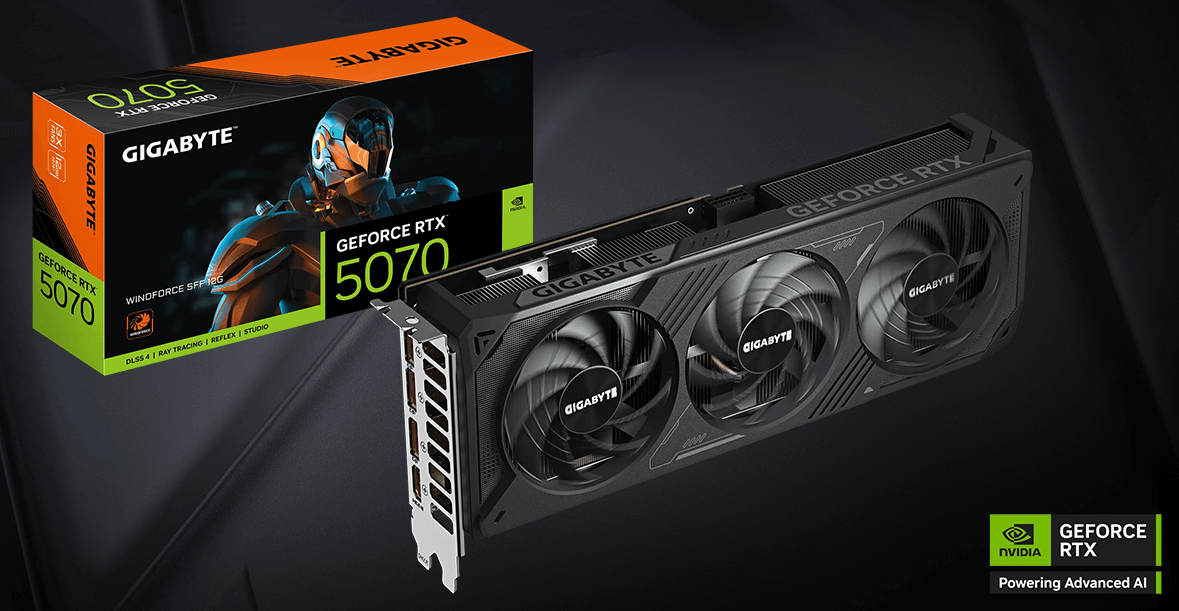 Carte Graphique GIGABYTE RTX 5070 WINDFORCE SFF 12G