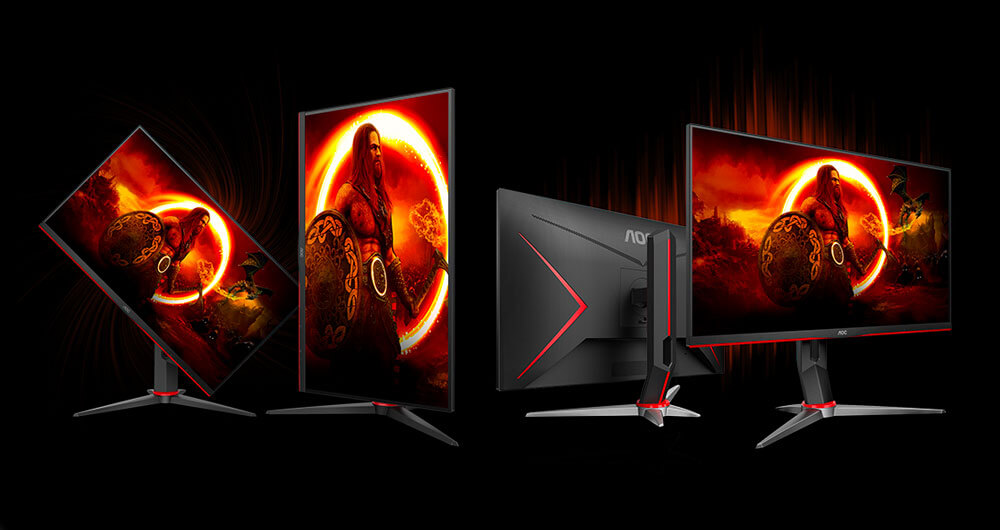 ECRAN Gamer AOC Q27G2S |  Réglage  Hauteur et Pivot à 180°