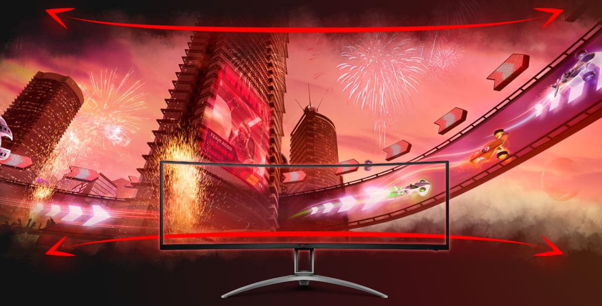 Ecran incurvé Gamer AOC AG493UCX2| 49" ULTRA-LARGE