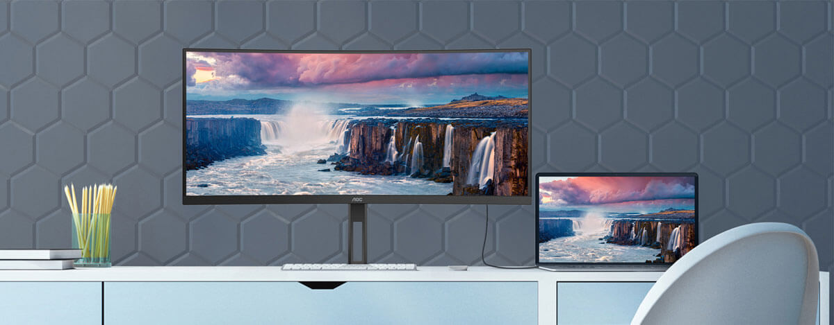 Ecran  Incurvé  AOC V5 CU34V5C/BK