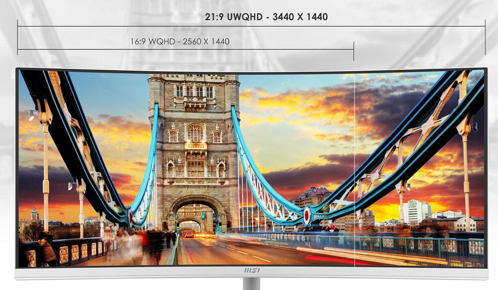 Ecran Incurvé Msi Pro MP341CQW | Résolution UltraWide Quad HD