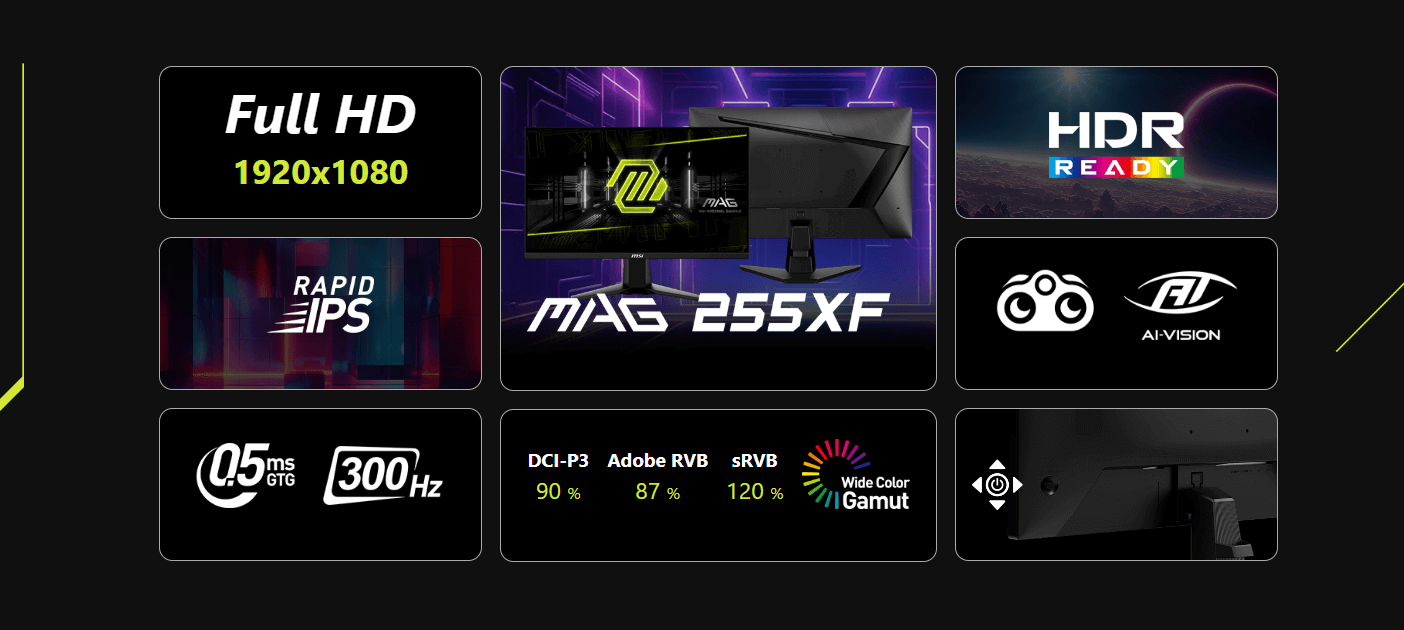 Ecran Msi Gamer MAG 255XF