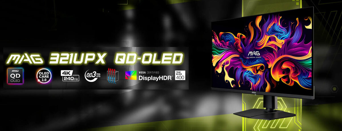 Ecran Msi Gamer MAG 321UPX QD-OLED