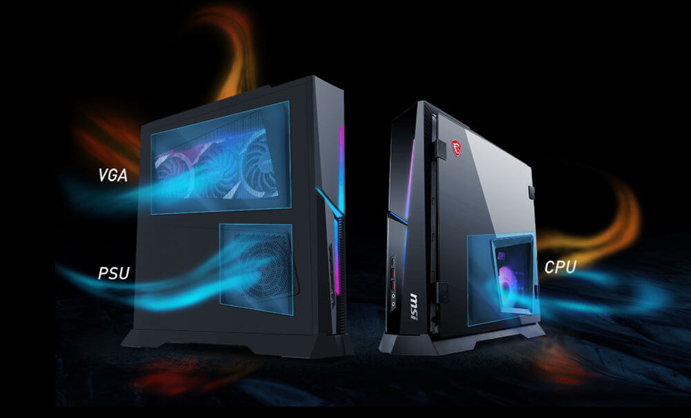 pc gamer msi MPG Trident 14NUC7-660FR  |Silent Storm Cooling  3
