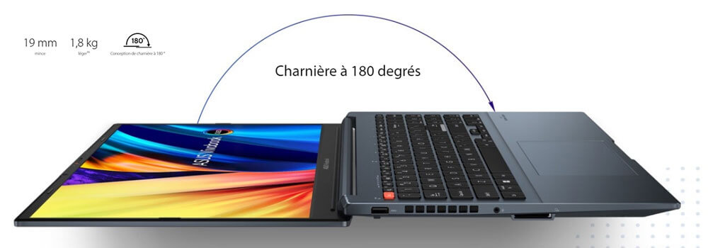 PC ASUS VIVOBOOK PRO 15 OLED H6502VJ-MA148X | Charnière à Plat à 180°