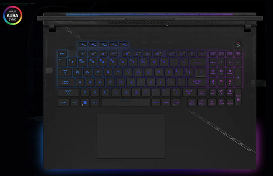 PC PORTABLE ASUS ROG STRIX SCAR 18  |  Clavier et Pavé tactile