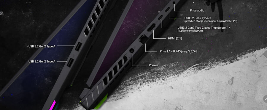 PC PORTABLE ASUS ROG STRIX G614JV | connectivite