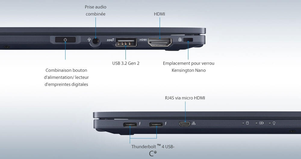 PC ASUS EXPERTBOOK  B5302CBA-EG0515X | connectivite