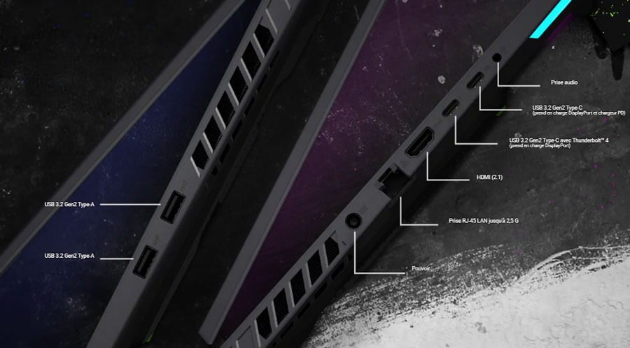 PC  ROG STRIX  G814JZ-N6011W  | connectivite