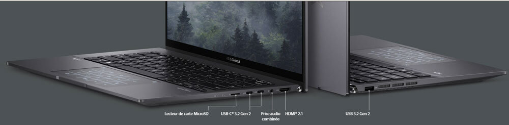 Pc Portable ASUS  ZenBook 14X OLED  UM3402YA-KM453W    | connectivite