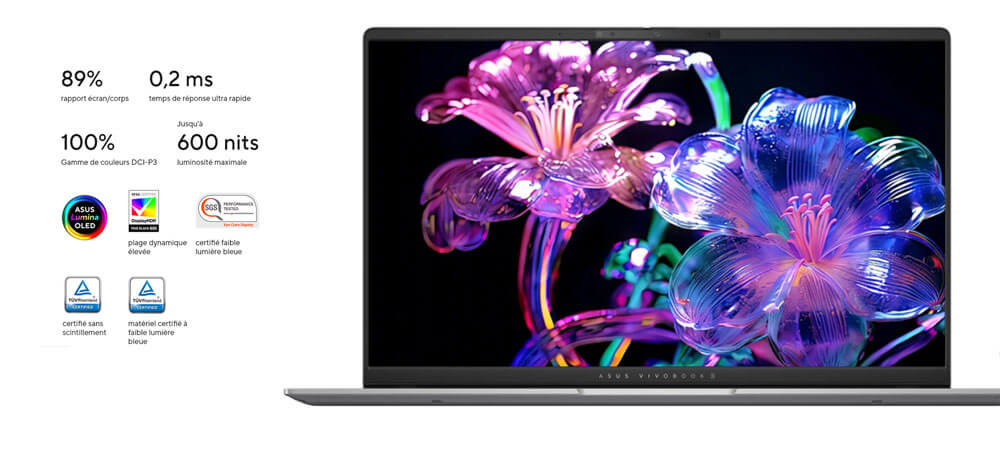Pc Portable ASUS Vivobook S 15 OLED S5507QA-MA038X| Écran OLED Exceptionnel