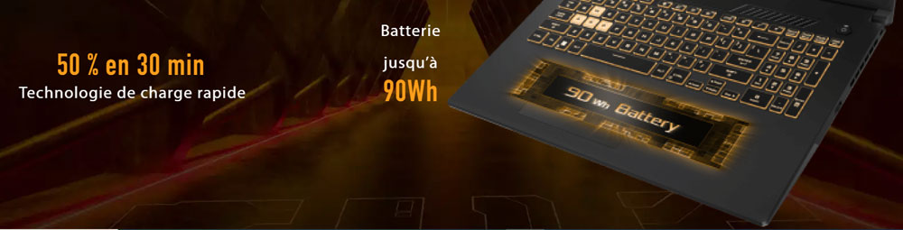 PC ASUS TUF GAMING F17 TUF707VI |  Recharge rapide