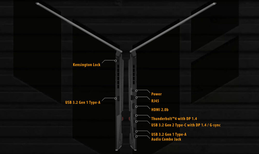 PC ASUS TUF Gamer FX507ZC4-HN246W  | Connectivité