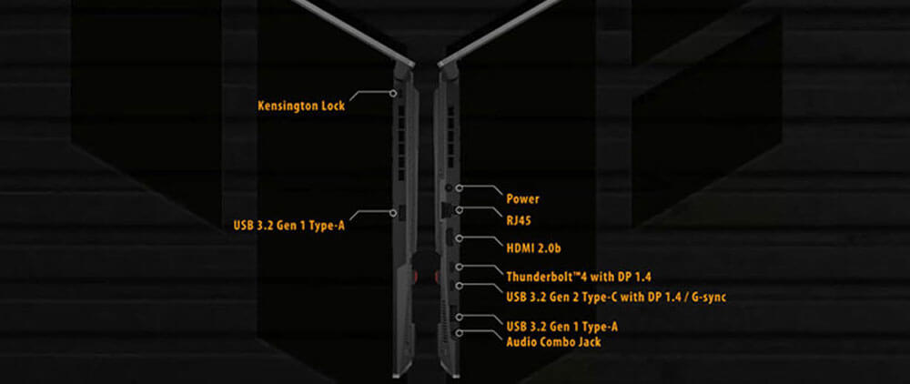 PC ASUS TUF GAMING F17 TUF707VI | connectivite