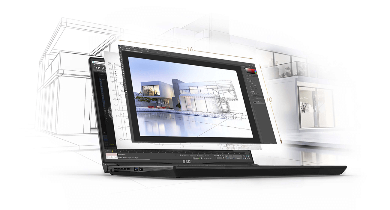 pc portable reconditionné - MSI CREATORPRO M16 - nombre d'or