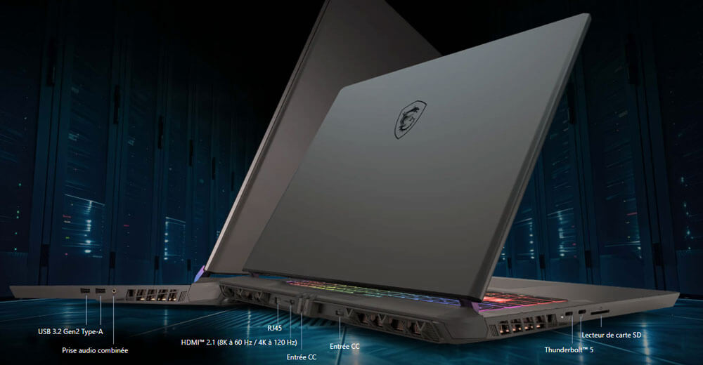 MSI Vector 16 HX AI A2XWHG-233FR  | Connectivité Polyvalente