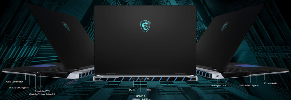 Titan 18 HX AI | Connectivité Polyvalente