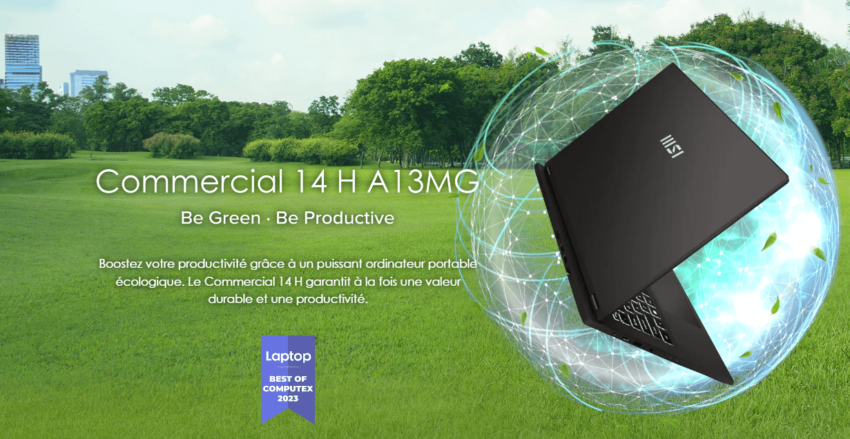 pc portable MSI COMMERCIAL 14 H A13MG VPRO-029FR