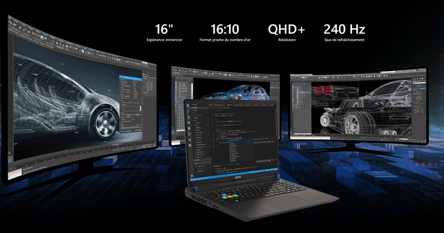 Pc Gamer MSI Vector 16 HX A14VGG-400FR  | Ecran QHD+