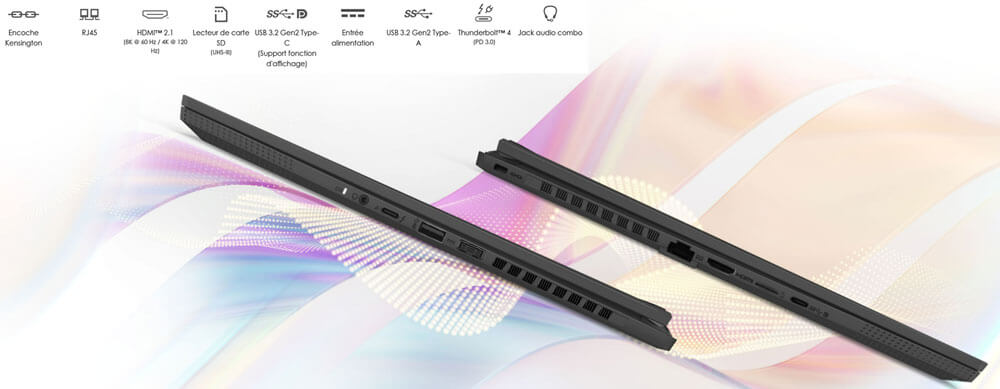 Msi Creator 16 AI Studio A1VHG-217FR | Connectivité Polyvalente