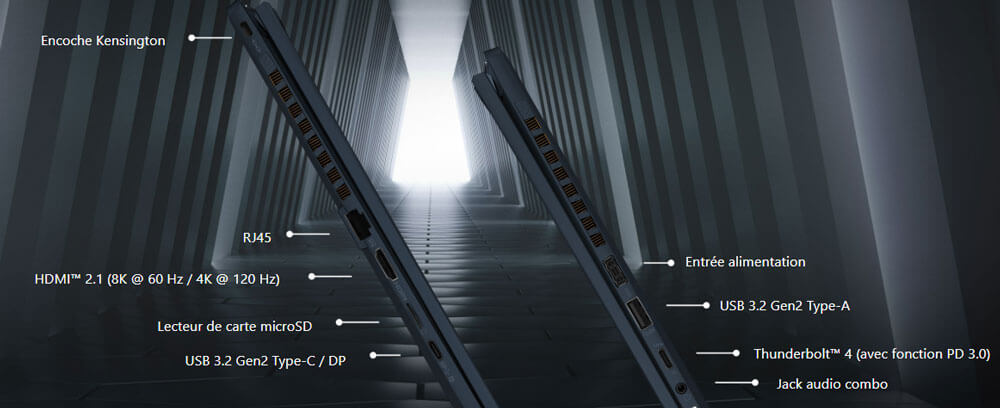 Pc MSI Stealth 16 AI Studio A1VHG-209FR | Connectivité Polyvalente