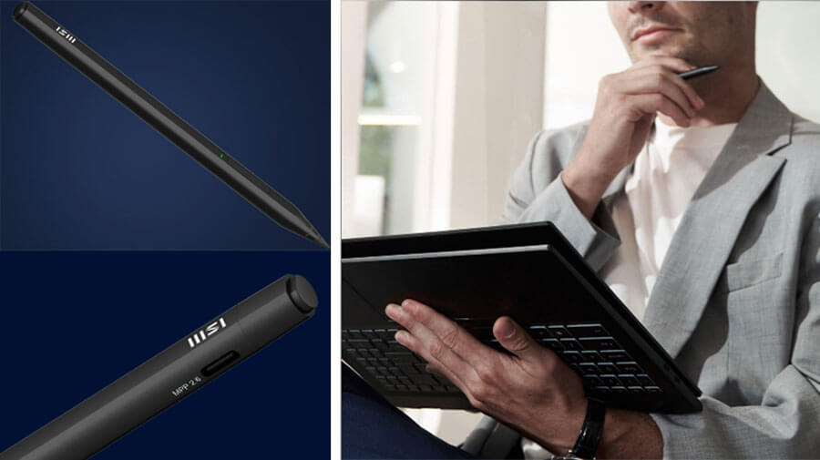 Pc Portable Hybride MSI Summit E16 AI Studio A1`| Stylet MSI Pen 2