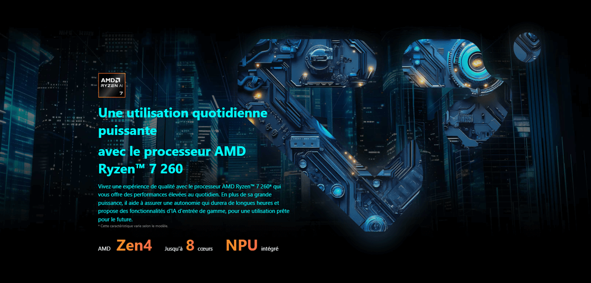 MSI Cyborg A15 - Processeur Amd Ryzen 7 260